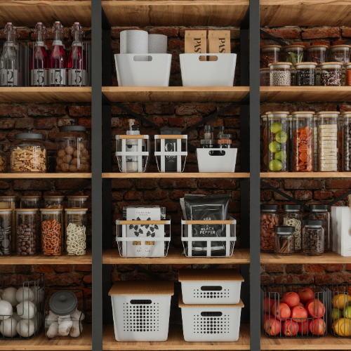 pantry storage & organization clear containers labels